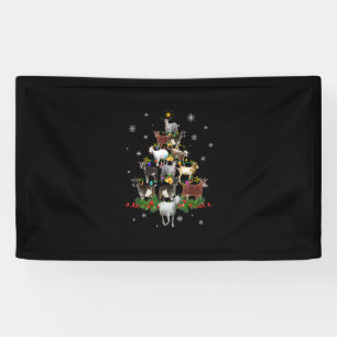 Geitenkerstboom Sneeuwgeiten Spandoek