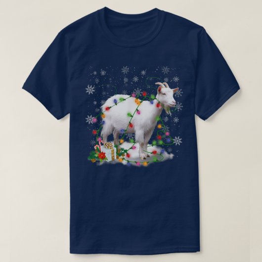 GeitenkerstfeestSnel Lichte Pajama voor Geitentop T-shirt (Design voorkant)
