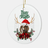 Geitenkerstmooi Kind in Antlers Keramisch Ornament (Links)