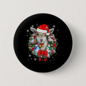Geitenkerstversiering Ronde Button 5,7 Cm (Voorkant)