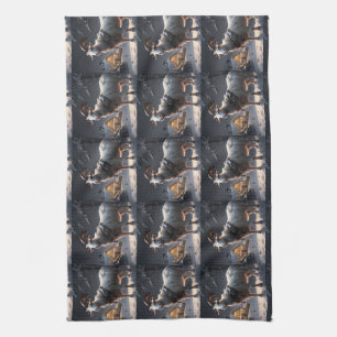 Geitenkeuken handdoek Kerstmis