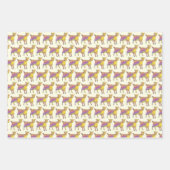 Geitenkleurige Cute Artsy Funny Funky Animal Art Inpakpapier Vel (Voorkant)