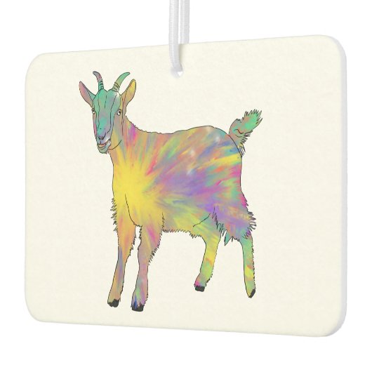 Geitenkleurige Funny Boerderij Baby Animal Art Hum Luchtverfrisser (Links)