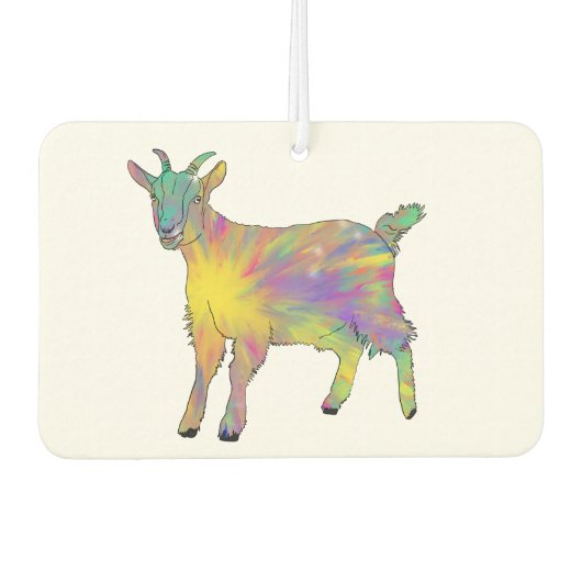 Geitenkleurige Funny Boerderij Baby Animal Art Hum Luchtverfrisser (Voorkant)