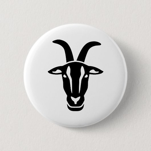 Geitenkop Ronde Button 5,7 Cm (Voorkant)