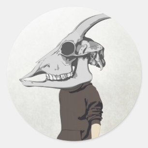 geitenkop ronde sticker