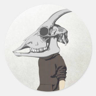 geitenkop ronde sticker