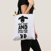 Geitenkop Schapenhoofd Funny Quote Black Tote Bag (Dichtbij)