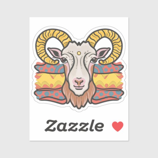 Geitenkop Sticker (Vel)