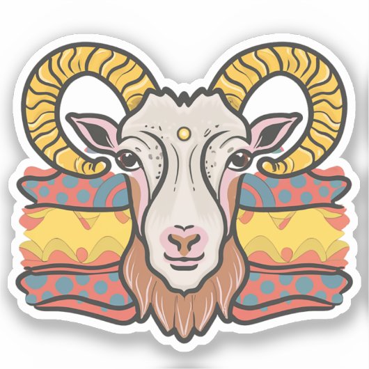 Geitenkop Sticker (Voorkant)