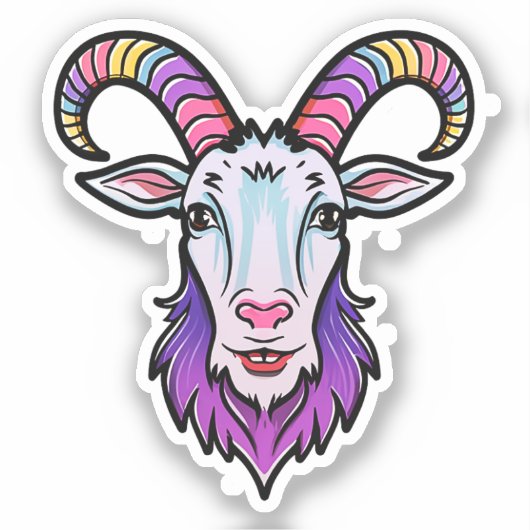 Geitenkop Sticker (Voorkant)