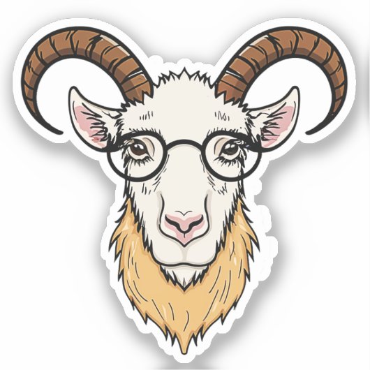 Geitenkop Sticker (Voorkant)