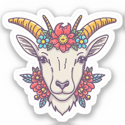 Geitenkop Sticker (Voorkant)