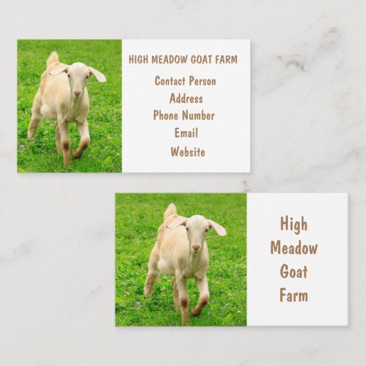 Geitenland Boerderij Visitekaartje (Voorkant / Achterkant)
