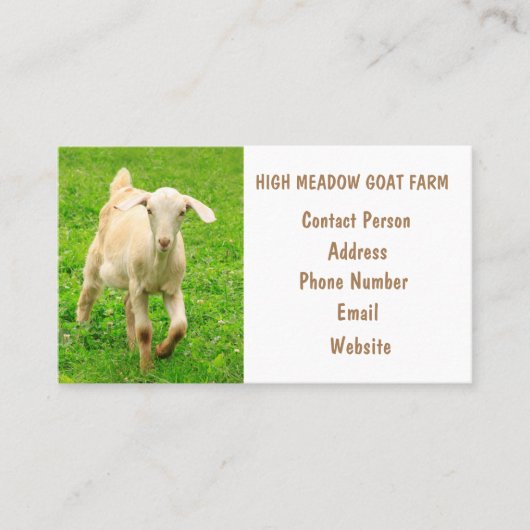 Geitenland Boerderij Visitekaartje (Voorkant)