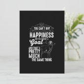 Geitenlang kun je geluk kopen feestdagenkaart (Staand voorkant)