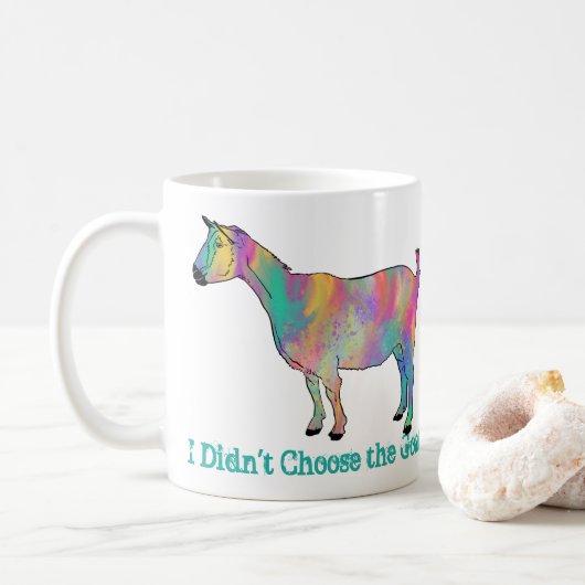 Geitenleven Schilder Schimmels Funny Goat Animal A Koffiemok (Met donut)