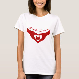 Geitenliefde Harthands Houding Hoof Red T-shirt