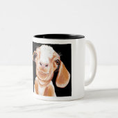 Geitenliefde Tweekleurige Koffiemok (Voorkant rechts)