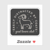 Geitenliefhebber club grappige quotes sticker (Vel)