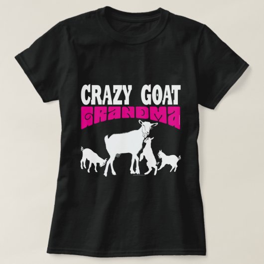 geitenliefhebber | Crazy Goat Oma Pink GYG T-shirt (Design voorkant)