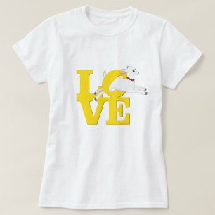 GEITENLIEFHEBBER   GEEL GEIT L O V E - Witte geit T-shirt