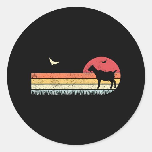 Geitenliefhebber Geitensilhouet Geitenmoeder Geite Ronde Sticker (Voorkant)