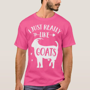 Geitenliefhebber 'I Just Really Like Goats' grappi T-shirt