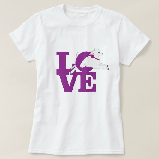 GEITENLIEFHEBBER | PAARSE geit L O V E met witte g T-shirt (Design voorkant)