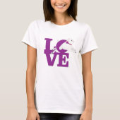 GEITENLIEFHEBBER | PAARSE geit L O V E met witte g T-shirt (Voorkant)