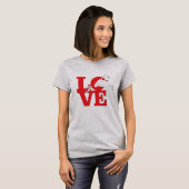 GEITENLIEFHEBBER | RODE GEIT L O V E - Witte geit T-shirt (Voorkant volledig)