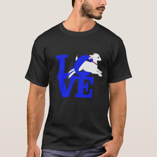 GEITENLIEFHEBBER | ROYAL BLUE Goat L O V E DARK T-shirt (Voorkant)