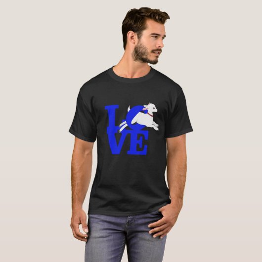 GEITENLIEFHEBBER | ROYAL BLUE Goat L O V E DARK T-shirt (Voorkant volledig)