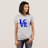 GEITENLIEFHEBBER | ROYAL BLUE Goat L O V E - Witte T-shirt (Voorkant volledig)