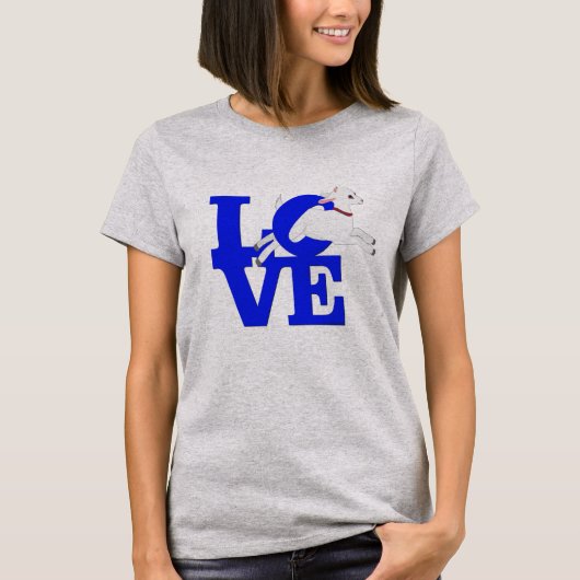 GEITENLIEFHEBBER | ROYAL BLUE Goat L O V E - Witte T-shirt (Voorkant)