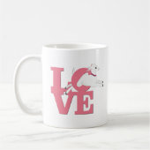 GEITENLIEFHEBBER | ROZE GEIT L O V E - Witte geit Koffiemok (Links)