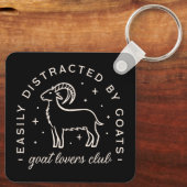 Geitenliefhebbers club grappige quotes sleutelhanger (Achterkant)