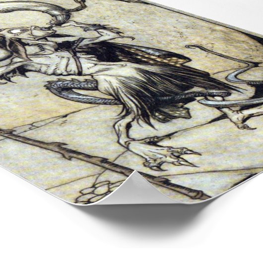 GeitenMan. 5 x 7 Rackham afdrukken op canvas Poster (Hoek)