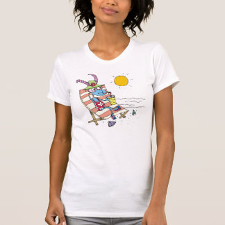 geitenmeisje op het strand t-shirt