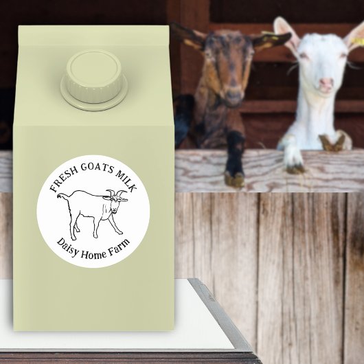 Geitenmelk Bedrijfsnaam Ronde Sticker