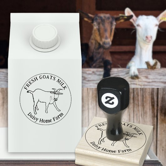 Geitenmelk Bedrijfsnaam Rubberstempel