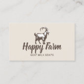 Geitenmelk Zeep Cute Boerderij Dierlijk verwerkt Visitekaartje (Voorkant)