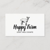 Geitenmelk Zeep Happy Boerderij Animal Handmade Visitekaartje (Voorkant)