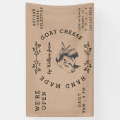  geitenmelkproducten boerderij vers spandoek (Verticaal)