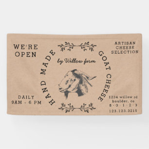 geitenmelkproducten boerderij vers spandoek