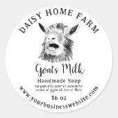 Geitenmelkzeep Grappige schreeuwende geit Ronde Sticker (Voorkant)