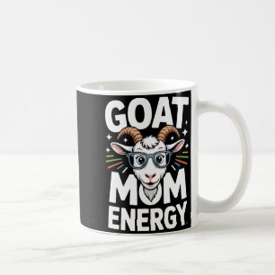 Geitenmoeder Energie Gles Bril Plezier Comfort Kle Koffiemok