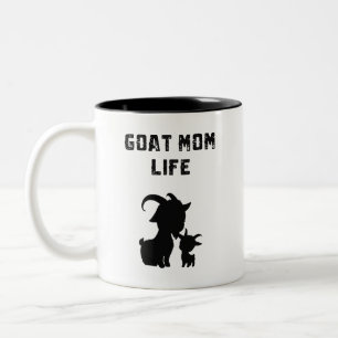Geitenmoeder Leven Mama Boerderij Dierenliefhebber Tweekleurige Koffiemok