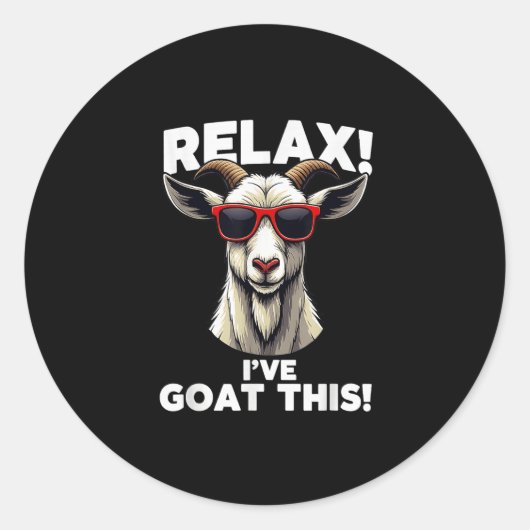 Geitenontwerp Voor Mannen Vrouwen Geit Thema Huise Ronde Sticker (Voorkant)