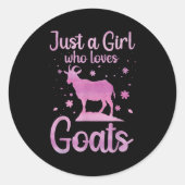 Geitenontwerp Voor Vrouwen Meisjes Pygmee Geitenbo Ronde Sticker (Voorkant)